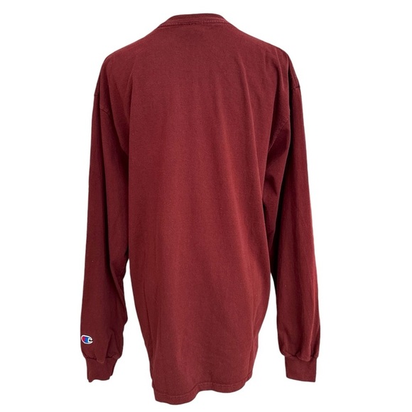 Champion Vintage Boston College Maroon Gold Long Sleeve Tee Shirt Size Large - Picture 3 of 9
